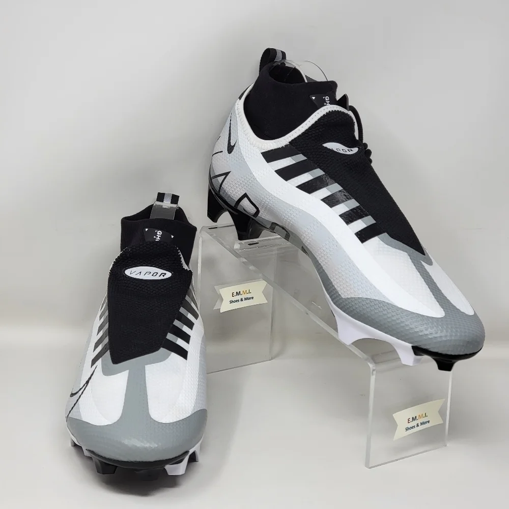 Nike Vapor Edge Pro 360 White Black Pure Platinum Football Cleats Men Size 13